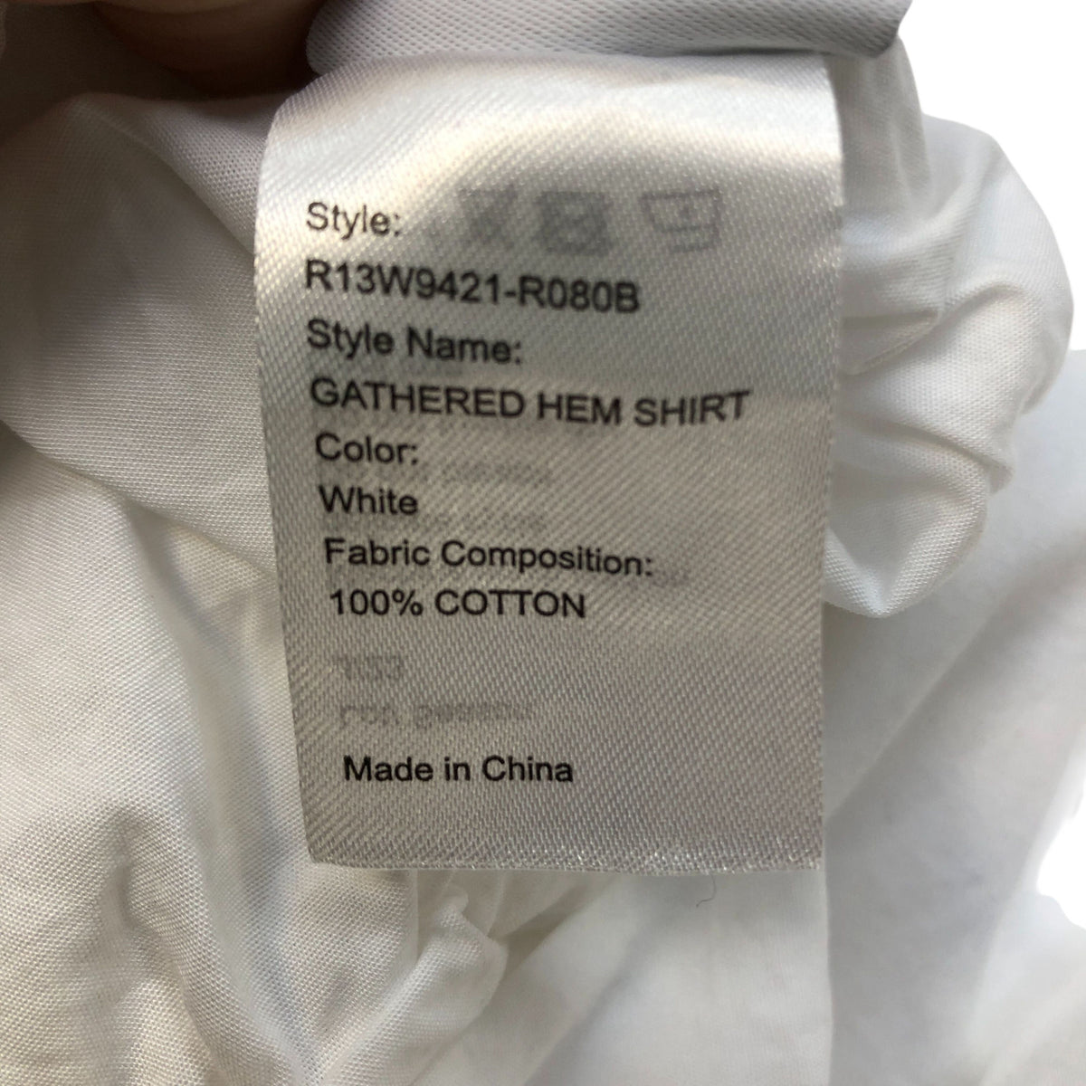 River Island Shirt 13 Women's White Cotton Crop Top Size Small