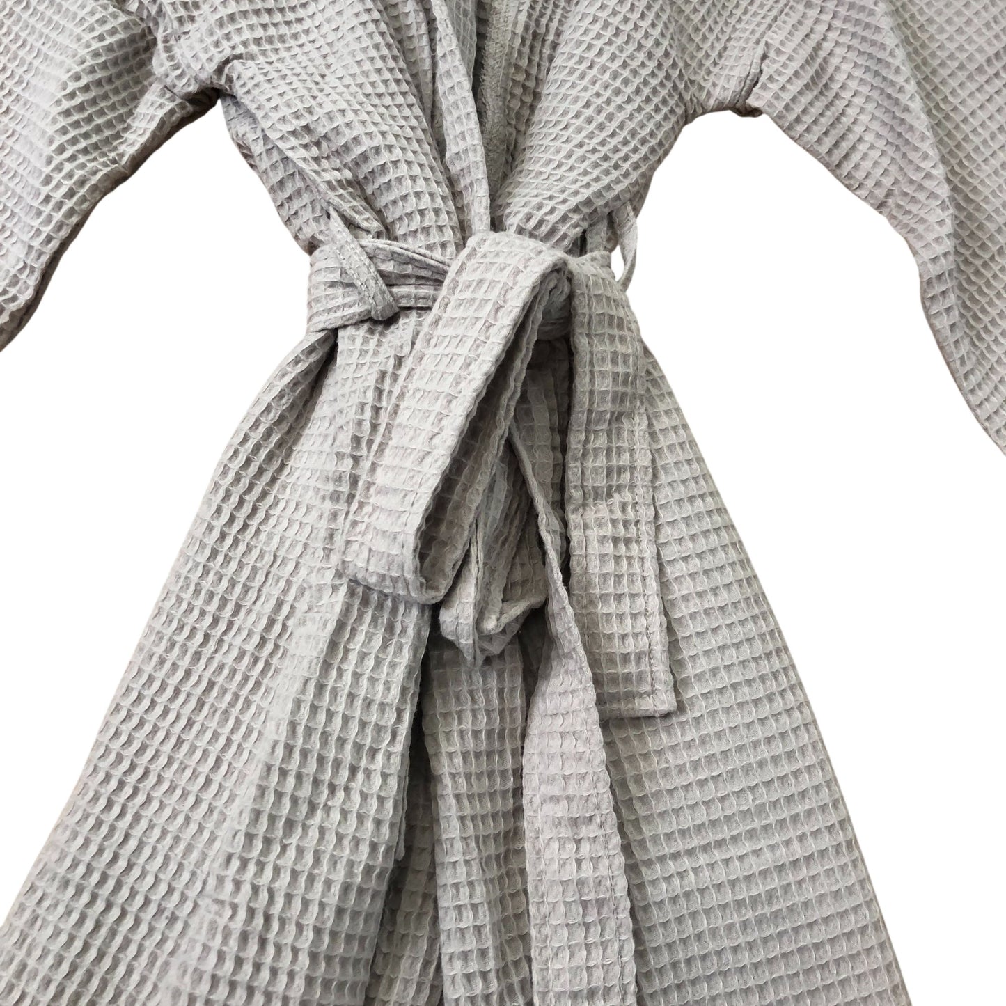 Grey Waffle Robe Organic Cotton Blend Size XL