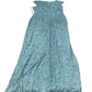 Vivienne Evening Dress Size UK18 Women's Sequin Detail Long Aqua Blue Gown
