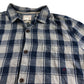 Check Shirt XXL Men's Long Sleeve Blue Grey Cotton Flannel
