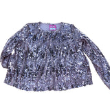 Sequin Top UK14 Women's Long Sleeve Blush Pink Party Wear