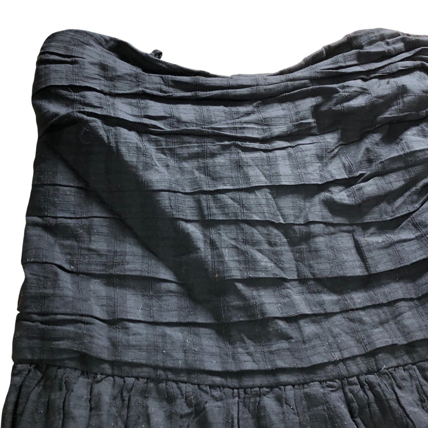 River Island Black Maxi Dress UK8 Women's Strapless Casual Cotton Summer