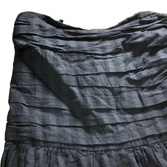 River Island Black Maxi Dress UK8 Women's Strapless Casual Cotton Summer