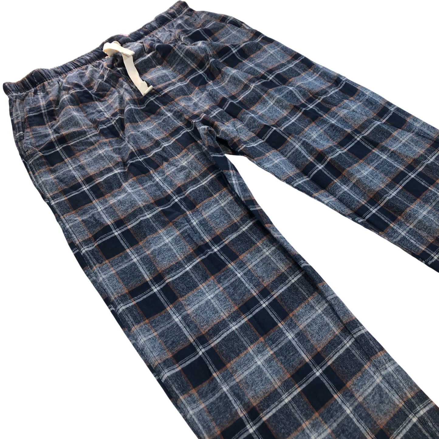 John Rocha Men's Loungewear Trousers  Blue Checked Soft Cotton Nightwear XL