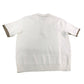 River Island Men's Short Sleeve Polo T Shirt Size M White Zip Neck