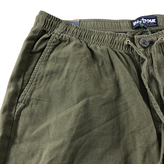 Barbour Green Relaxed Fit Cargo Shorts - Size Large