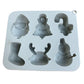 Silicone Christmas Craft Moulds Set of 2 Resin Moulds for Baking Candy Making
