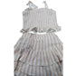 River Island 2 Piece Set Girls 9-10 Years Striped Ruffled Summer Outfit
