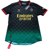 AC Milan 2025 Off White Jersey Men's L Black Green Emirates Fly Better