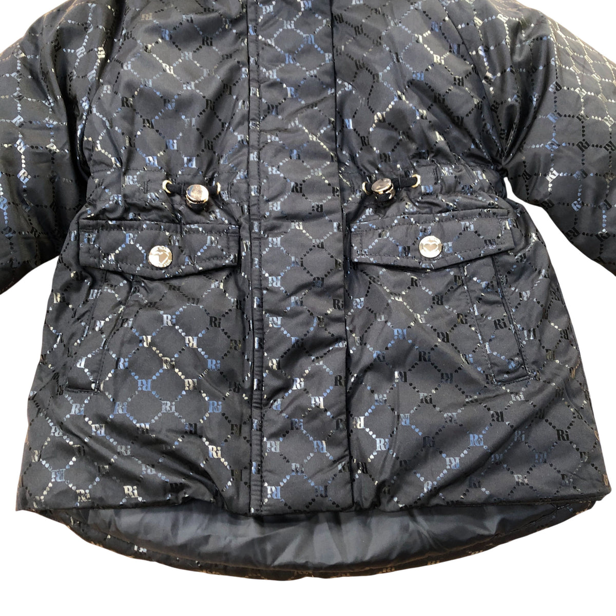 River Island Kids Coat 2-3 Years Unisex Black Faux Fur Hooded Padded Jacket