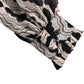 Branded Beige Abstract Print Ruffle Blouse - Size 8