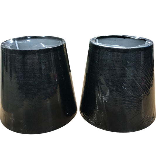 Black Lamp Shade Set Modern Style Perfect For Home Lighting Decor 2 Pack