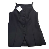 River Island Black Women's Dress Size 8 Stylish Sleeveless Design Button Detail