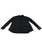 River Island Black Long Sleeve Sequin Fringe Shirt UK18 Women's