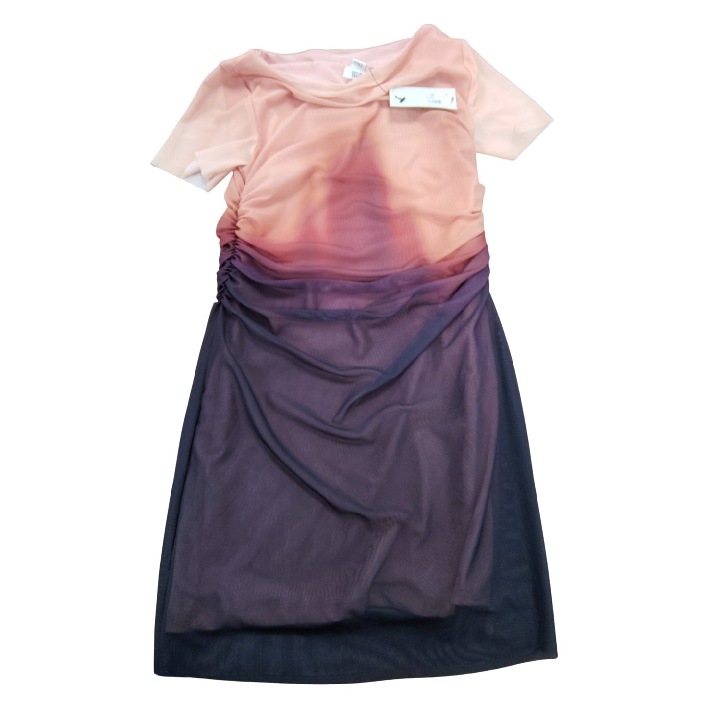 Pink Ombre Dress Kids Age 7-8 Years Stylish Party Wear Short Sleeve