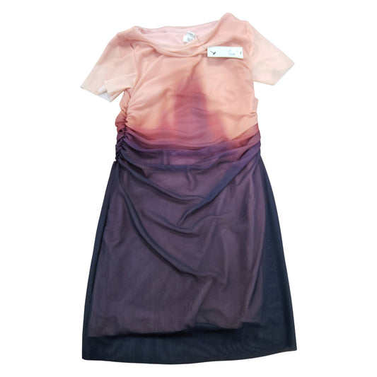 Pink Ombre Dress Kids Age 7-8 Years Stylish Party Wear Short Sleeve