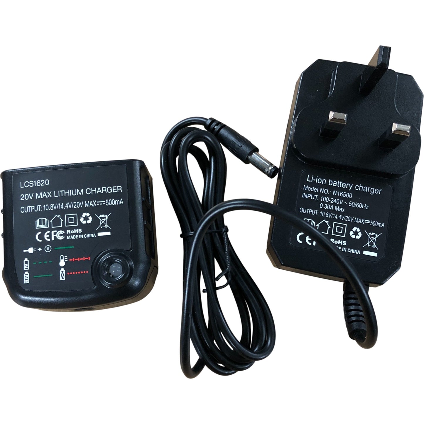 Lithium Battery Charger With Plug And Cable For Black & Decker LCS1620 20V Max