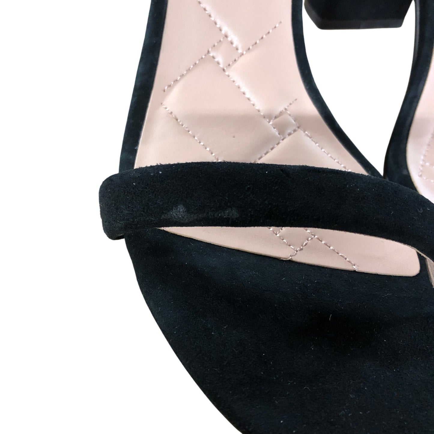 Kurt Geiger London Black Suede Block Heel Sandals Size 7 UK Women's Footwear