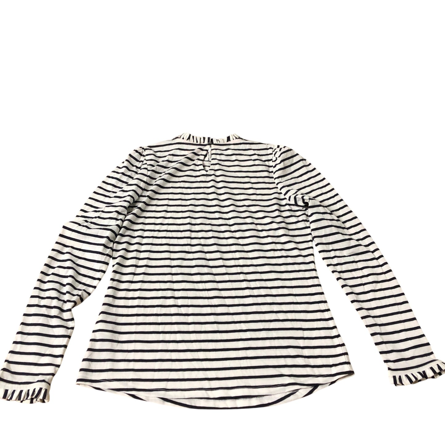 Long Sleeve Striped Top Women's Casual Cotton Blend UK10