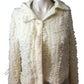 River Island Cream Cropped Jacket UK8 Women's Frill Textured Blazer Coat
