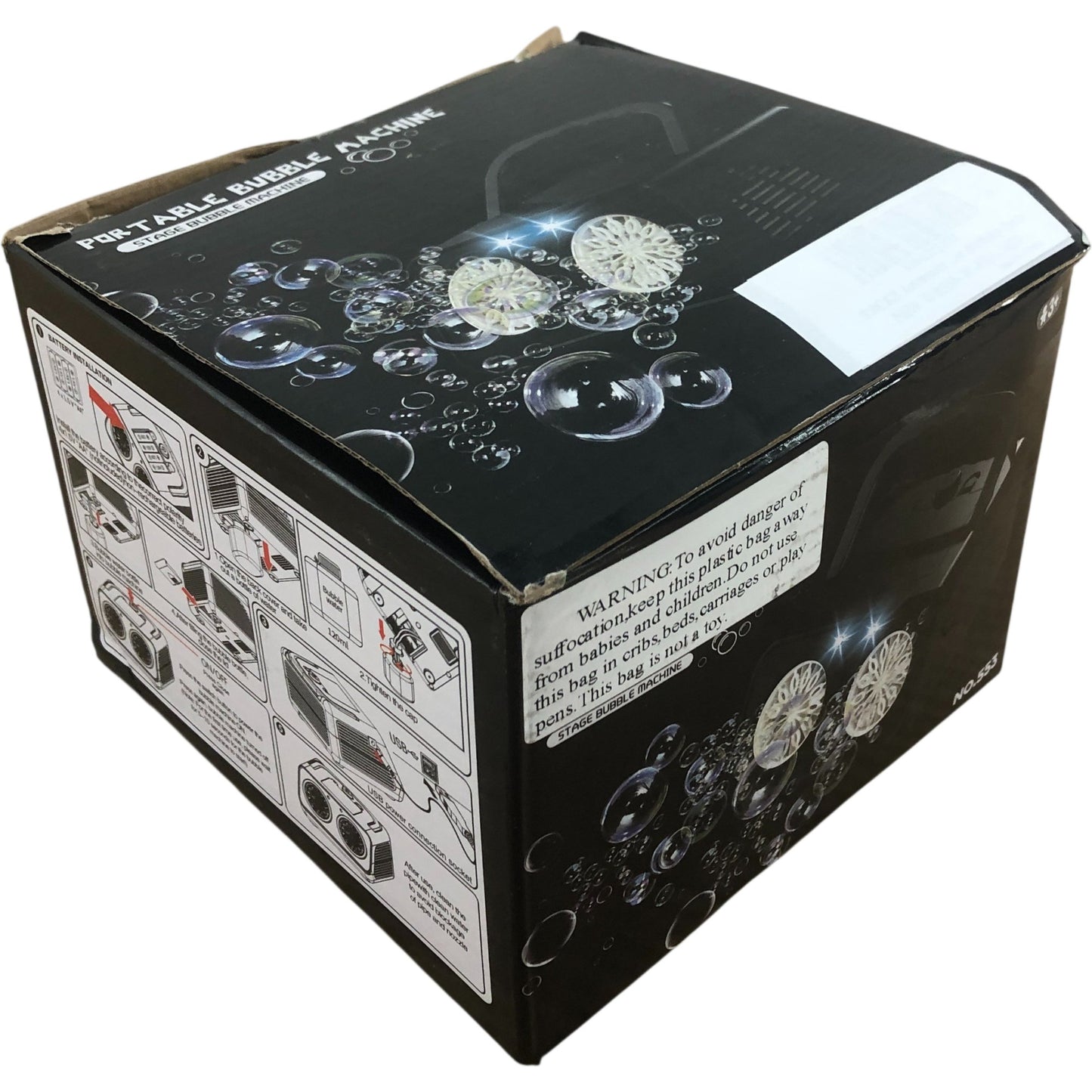 Portable Bubble Machine Ideal For Parties Events Fun