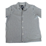 River Island Men's Casual Shirt Large Lightweight Striped Pattern Short Sleeve