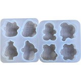 Christmas Silicone Moulds Set 2 Pack Snowman Gingerbread Cookie Designs