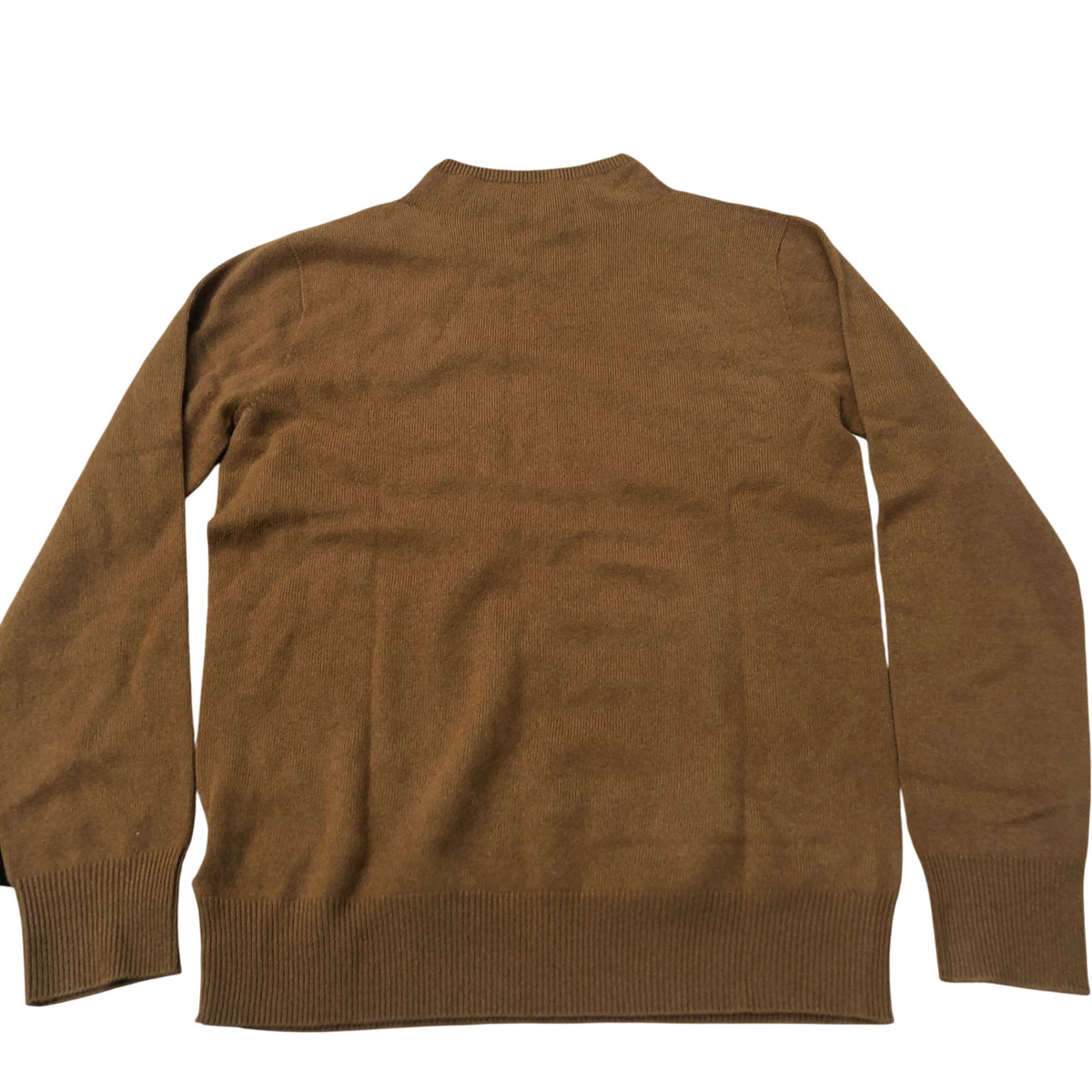 Hikaro Wool Sweater UK12 Women Coffee Merino Wool High Neck Pullover