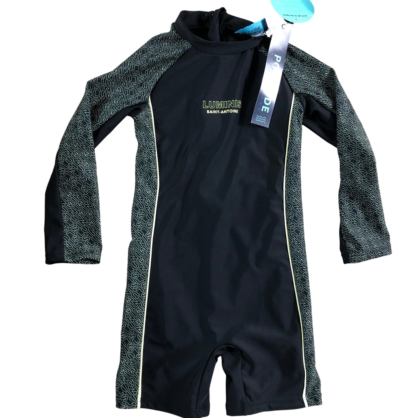 River Island Kids Swimwear Set 3-4 Years Black Long Sleeve Sunsuit Hat
