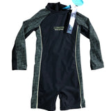 River Island Kids Swimwear Set 3-4 Years Black Long Sleeve Sunsuit Hat