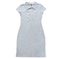 River Island Polo Dress UK M Women's Grey Ribbed Button Detail Casual Wear