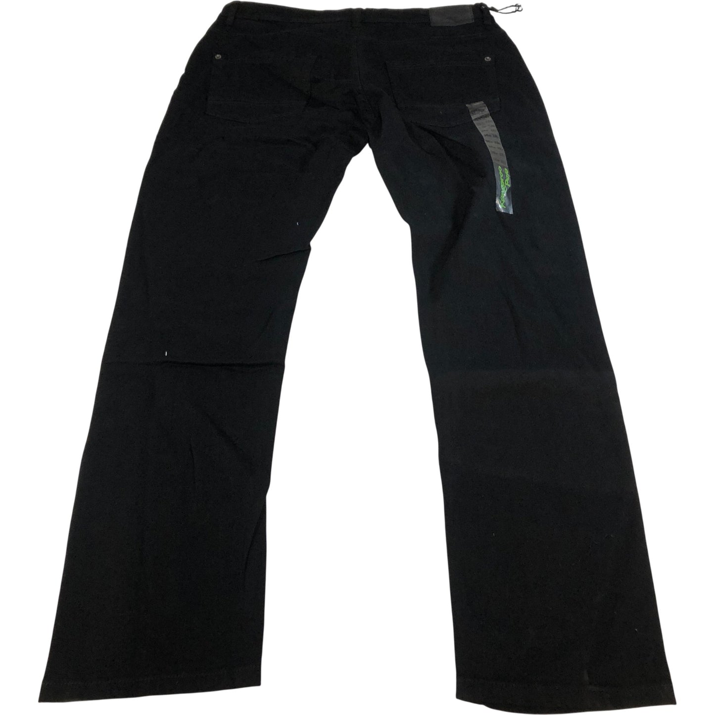 Kangaroo Poo W36 L32 Men's Black Stretch Slim Fit Trousers Cotton Elastane