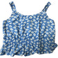 H&M Blue Floral Crop Top Age 5-6 Years Girls Cotton Sleeveless Style
