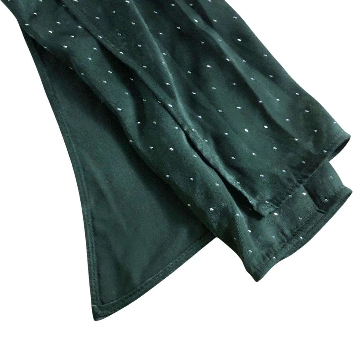 River Island Long Sleeve Blouse UK12 Women's Green Embellished Polka Dot