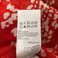 Branded Red Floral Print Blouse Women's Sheer Loose Fit Lightweight UK8
