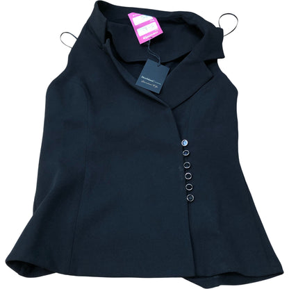River Island Women's Black Sleeveless Vest Top With Button Detail
