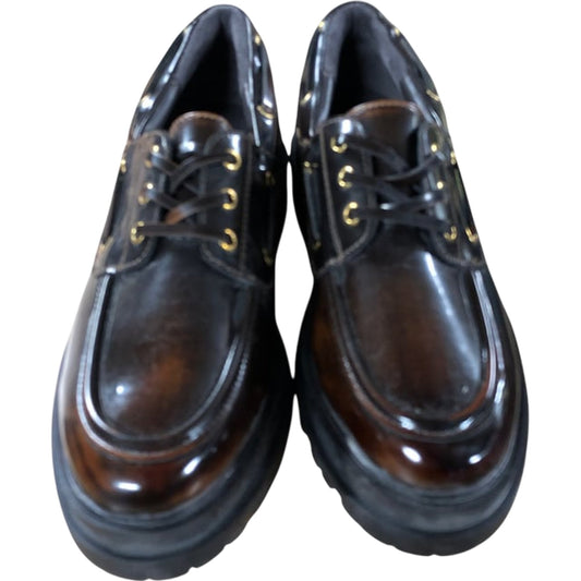 River Island Women's Brown Platform Casual Lace Up Shoes UK4