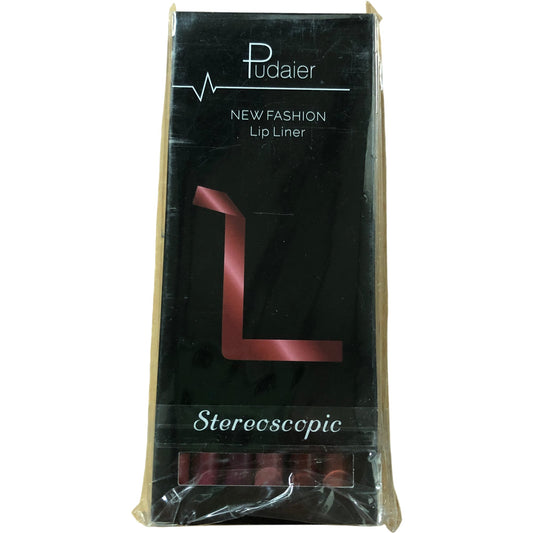 Pudaier New Fashion Stereoscopic Lip Liner Set Perfect For Lip Makeup 12 Pieces