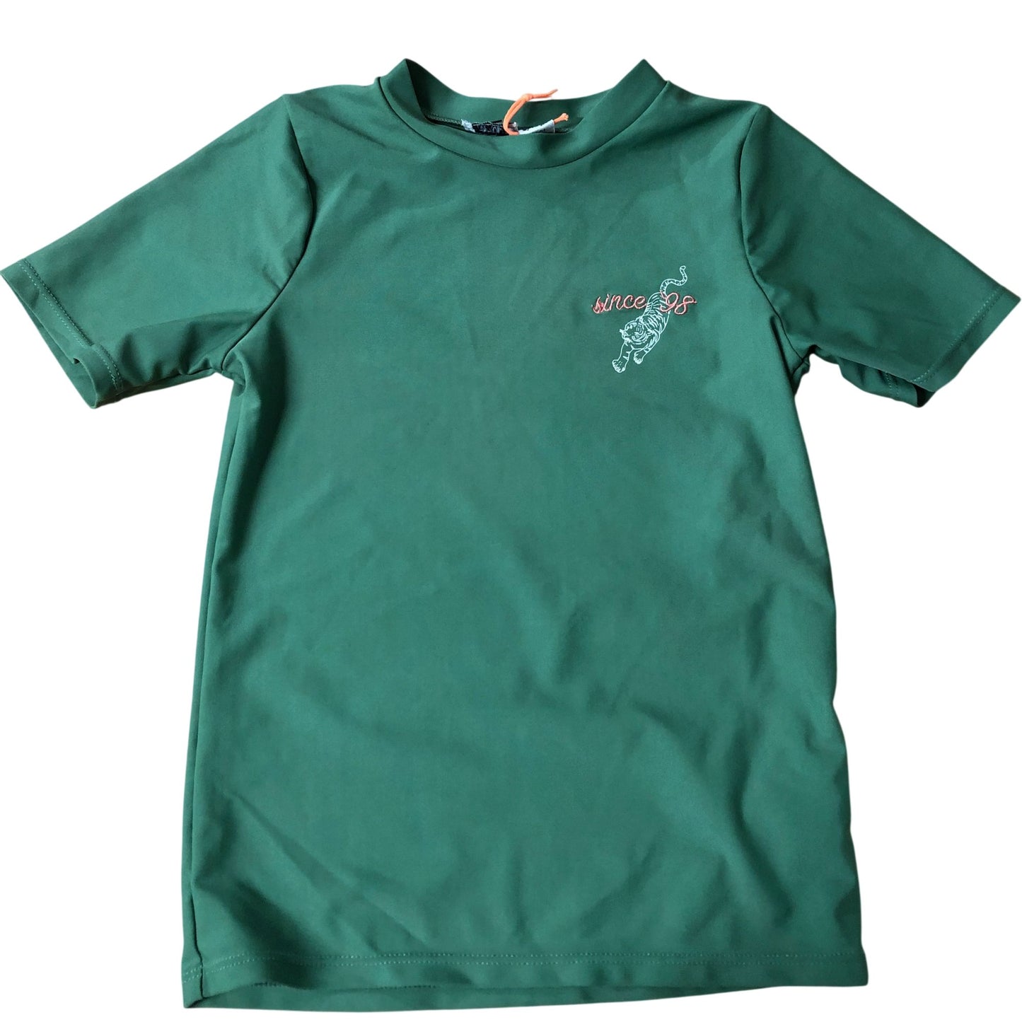 River Island Kids Short Sleeve Rash Guard Swim Top Green 9-10 Years