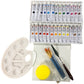 Skyola 26 Acrylic Paint Set Including 5 Brushes Palette Sponge And Palette Knife