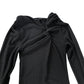 River Island Long Sleeve Dark Grey Dress XS Women's Elegant Twist Design