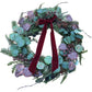 Lit Frosted Fruit Eucalyptus Festive Wreath Pine & Berries With Velvet Bow 18"