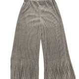 River Island UK14 Women's Metallic Pleated Trousers Shimmery Olive Green