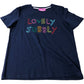 Lovely Jubbly T-Shirt Women's Short Sleeve Cotton Navy UK6