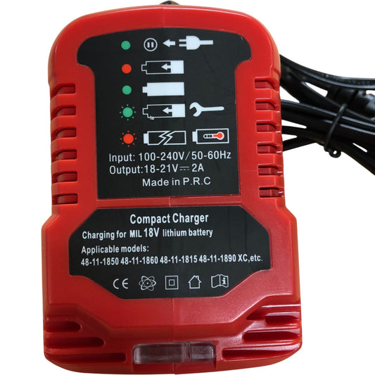 Compact Charger for MIL 18V Lithium Battery Compatible Models Instruction Manual
