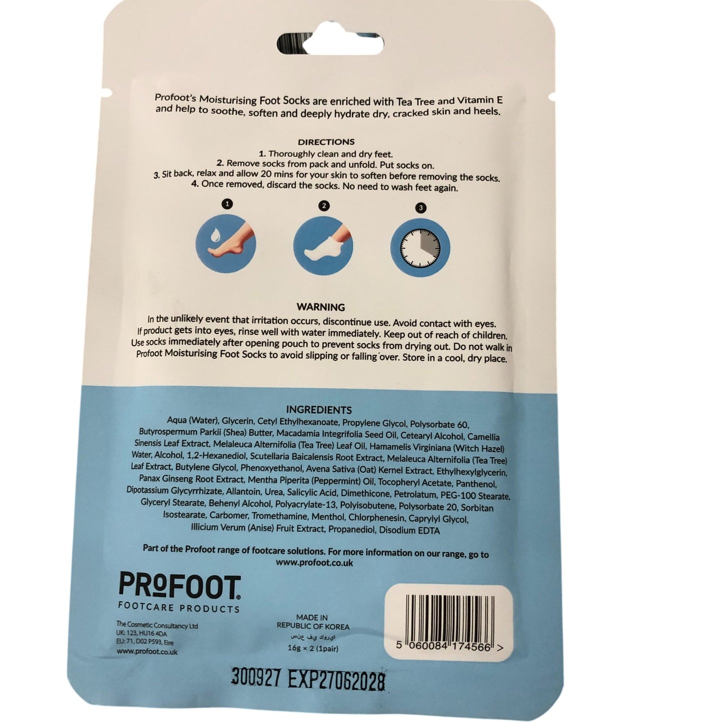 Profoot Moisturising Foot Socks 2 Pack Hydrating Treatment Foot Care