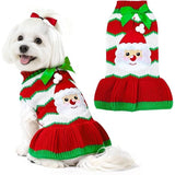 Christmas Dog Sweater Red White Green Santa Design 45cm Chest