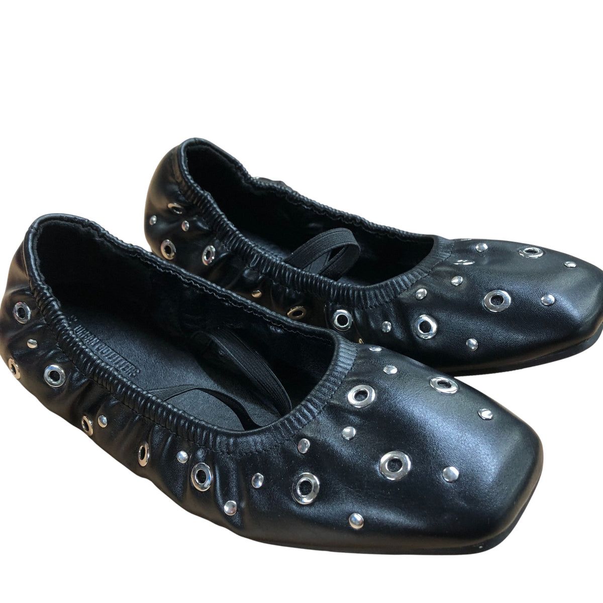 Black Ballerina Flats Women's Stylish Bow Detail Footwear