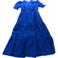 Blue Double Cloth Midi Dress - Size 14