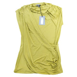River Island Lime Draped Top UK8 Women's S2S Short Sleeve Casual Tee